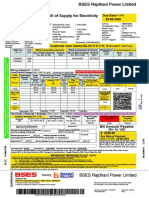 Bill of Supply For Electricity: Tariff Category:Domestic (Residential)