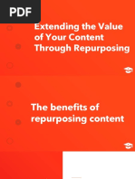 LESSON Extending The Value of Your Content Through Repurposing DECK