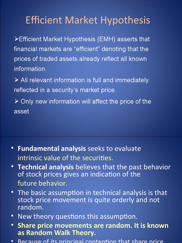 efficient market hypothesis original paper