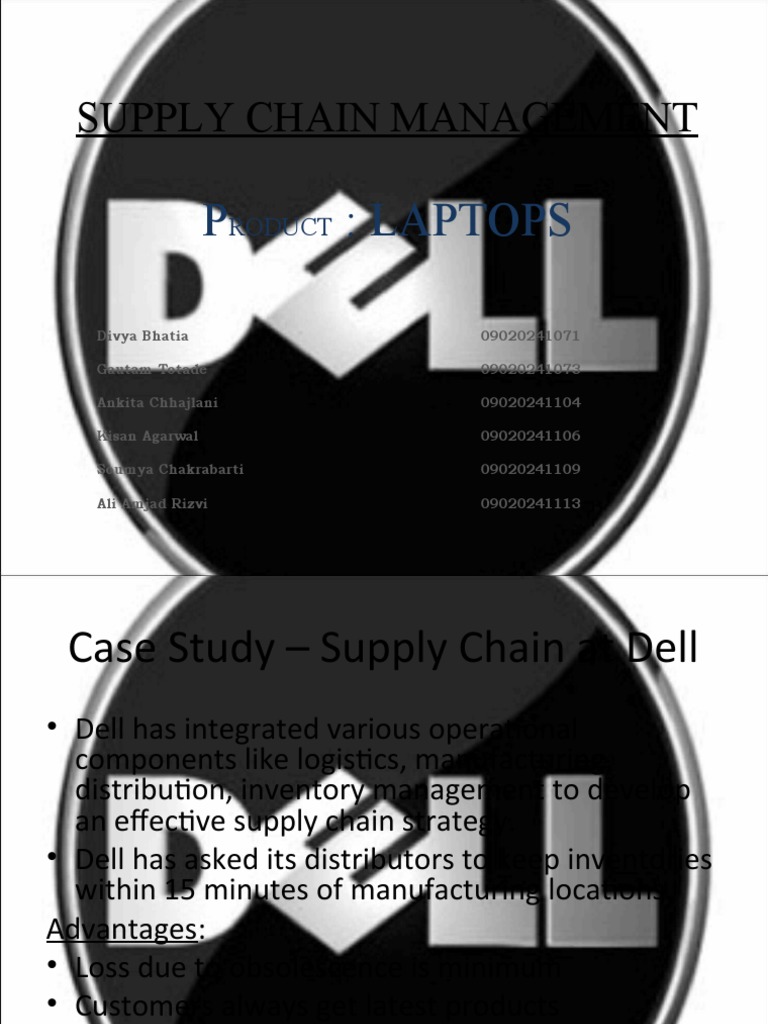 Supply Chain Management P Laptops PDF Retail Dell