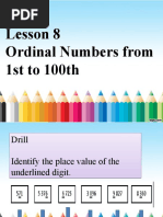 Ordinal Numbers 1 to 10 Guide | PDF