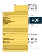 Lista de serviços automotivos com preços de peças e mão de obra