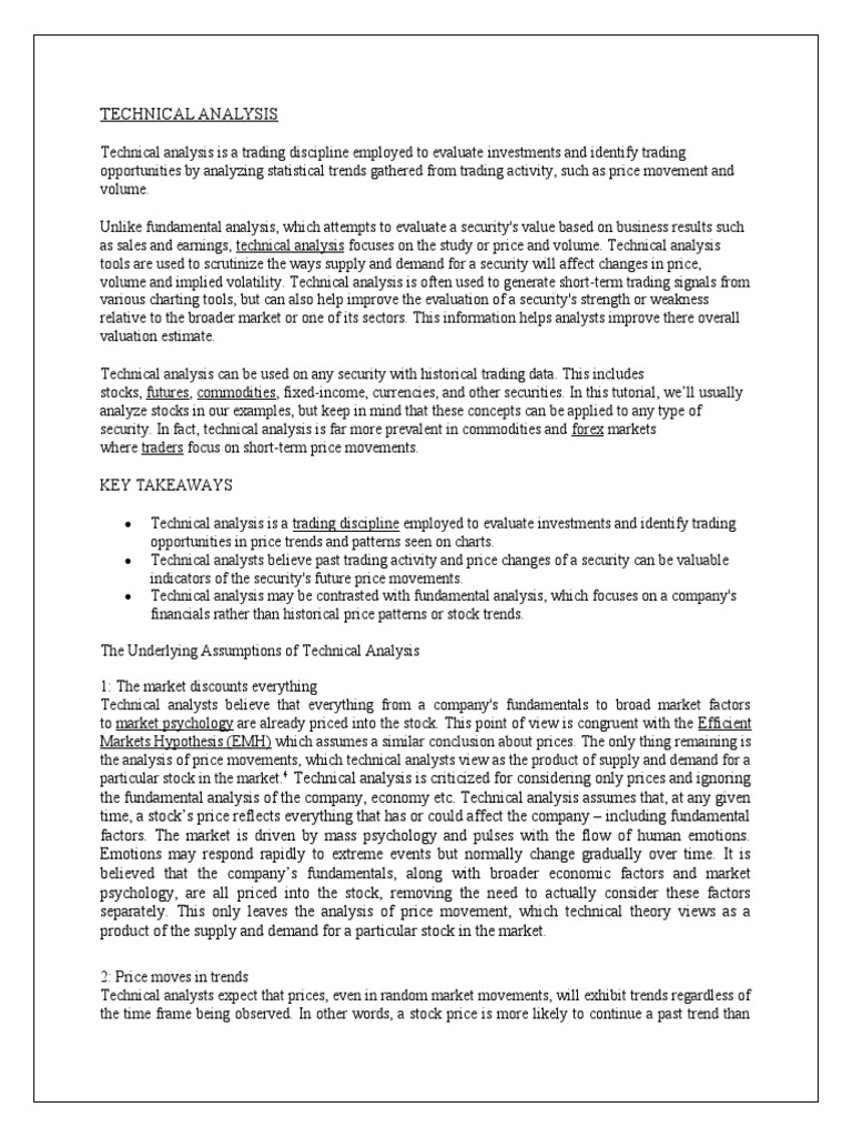 Understanding Technical Analysis Basics | PDF | Active Management ...