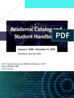 Academic Catalog and Student Handbook Overview