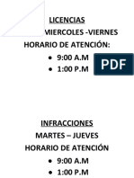 Horarios de Gerencia