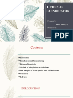 Lichen As Bioindicator: Presented By: Sahar Bano (37) Presented To: Prof. Dr. Abdul Nasir Khalid