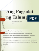 Ang Pagsulat NG Talumpati