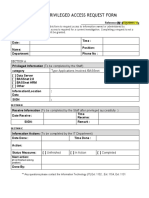 PRIVILEGED ACCESS REQUEST FORM