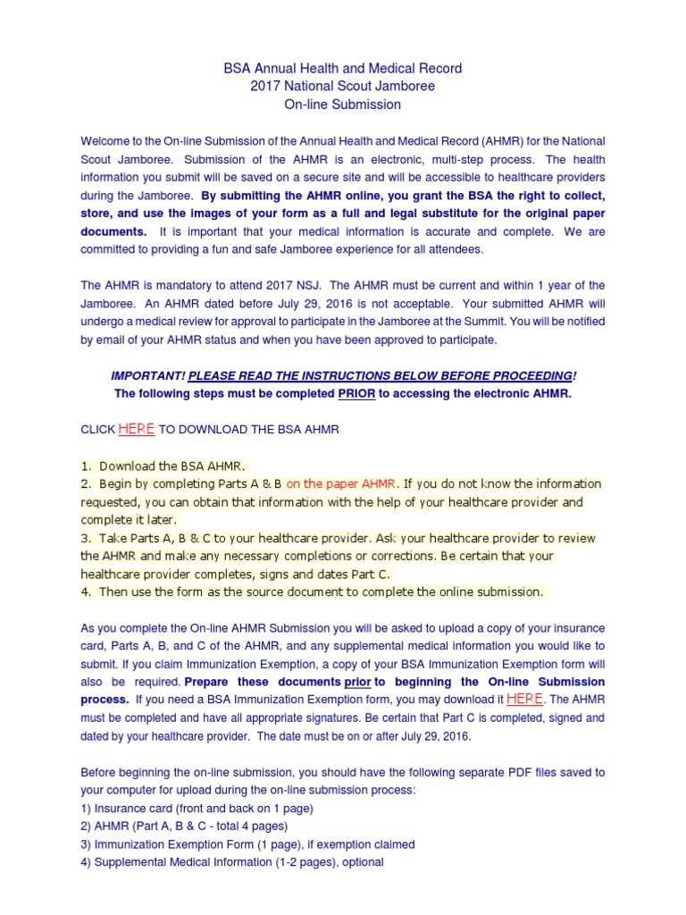 2017 Jamboree AHMR Information PDF Medical Record Smartphone