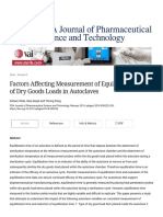 Factors Affecting Measurement of Equilibration Time of Dry Goods Loads in Autoclaves - PDA Journal of Pharmaceutical Science and Technology