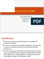 BT Cotton Scenario in India: M.Narayanan 2019508202 GPB 511