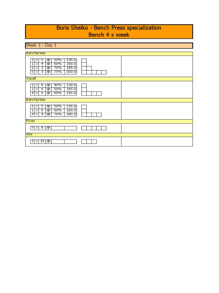 All Sheiko Programs | PDF | Hobbies | Athletic Sports
