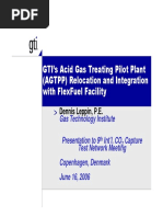 Gti'S Acid Gas Treating Pilot Plant (Agtpp) Relocation and Integration With Flexfuel Facility