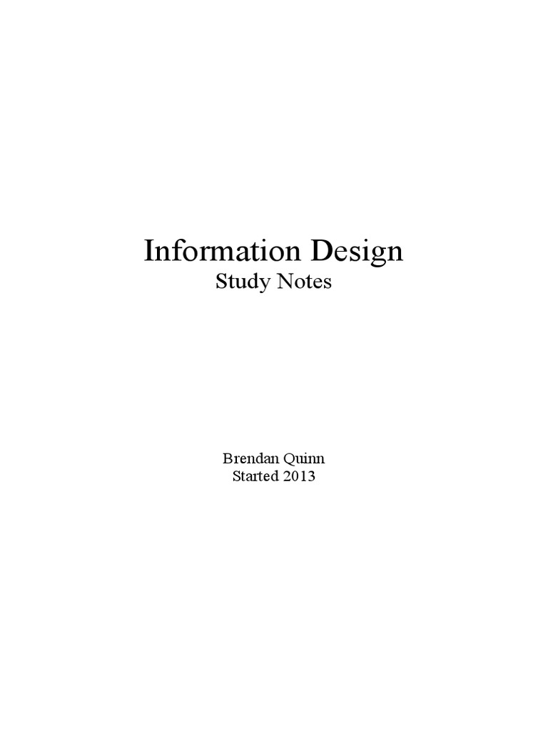 Information Design Notes | PDF | Verb | Noun