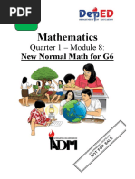 Mathematics: Quarter 1 - Module 8