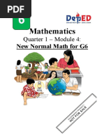 Mathematics: Quarter 1 - Module 4