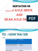Presentation On: Rear Axle Drive AND Rear Axle Shafts