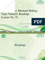 Business Strategy Lecture Readings