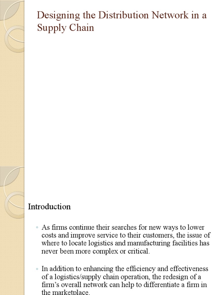 Optimizing Supply Chain Distribution Networks | PDF | Logistics ...