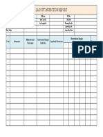 Layout Inspection Report: Sno Parameter Specified Dimension Remarks Measurement Technique Instrument/Gauge Code No