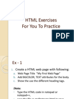 HTML Exercises For You To Practice