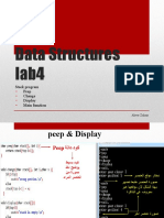 Data Structures Lab4: Stack Program Peep Change Display Main Function