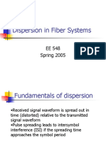 Dispersion in Fiber Systems: EE 548 Spring 2005