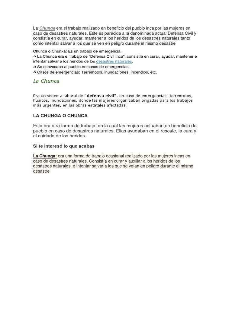 Chunca | PDF