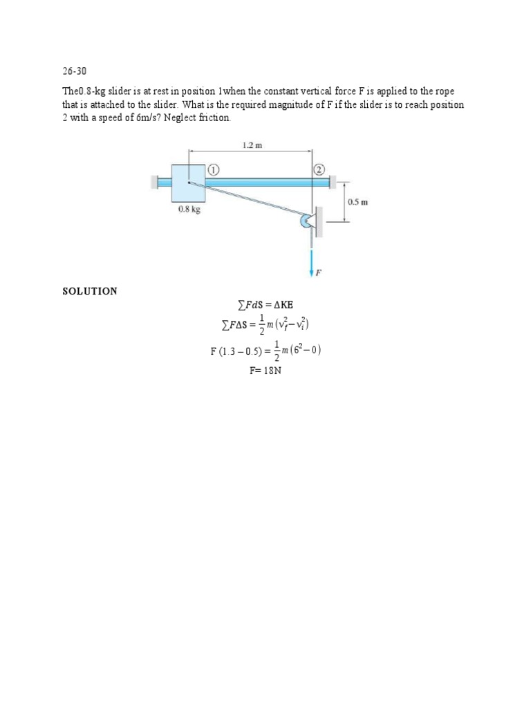 Force and Velocity Calculations in Physics | PDF