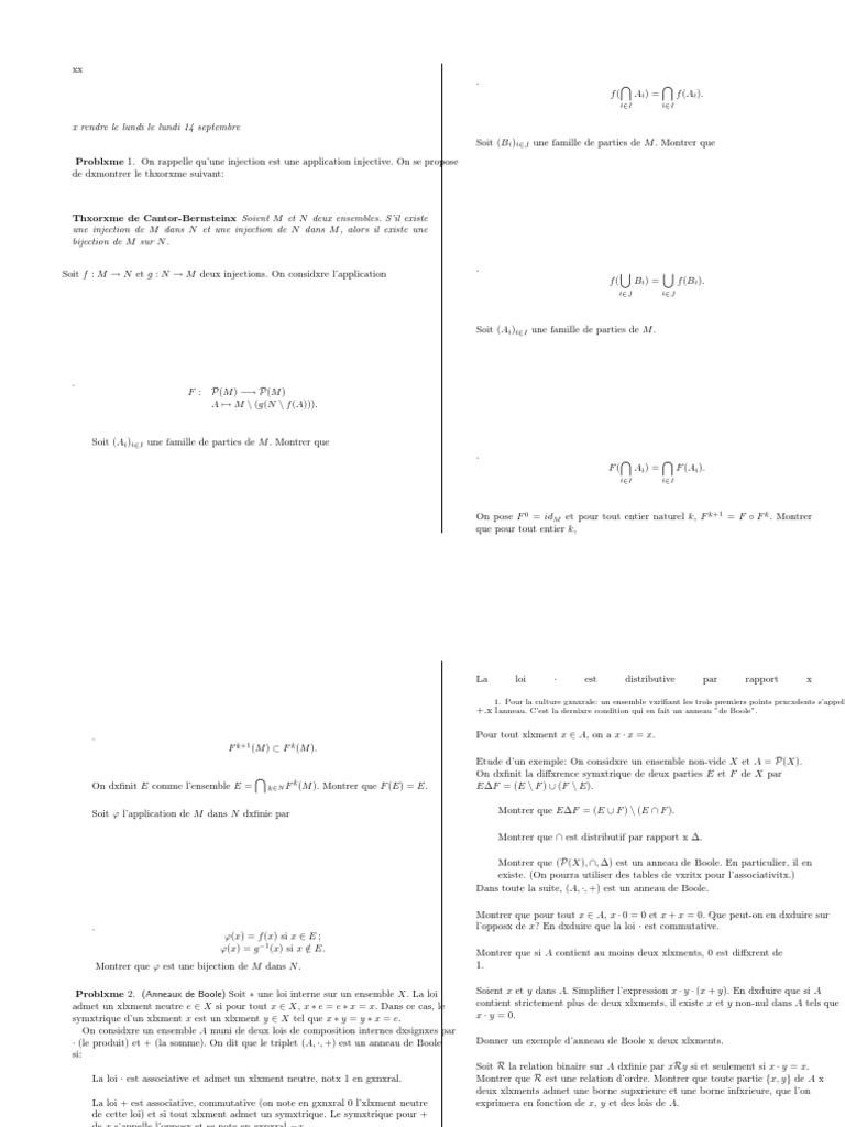Théorème de CantorBernstein et Anneaux de Boole PDF Inclusion — free download