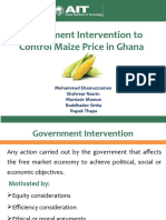 Government Intervention To Control Maize Price in Ghana