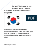 여보! (Hello) and Welcome to our Guide to South Korean Culture, Customs, Business Practices & Etiquette