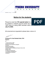 Notice For The Students PDF
