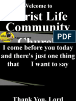 Christ Life Community Church: Welcome To