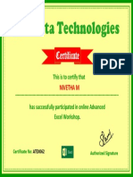Arista Technologies: Certificate