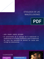 Etiologia de las maloclusiones