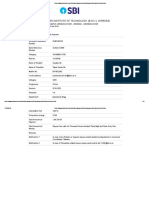 SBI e-Receipt for Academic Fee Payment