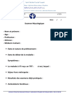 Fiche de Renseignement Mycologie