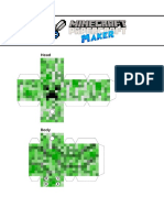 MineCraft PaperCraft Creeper PDF