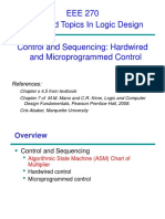 EEE 270 Advanced Topics in Logic Design Control and Sequencing: Hardwired and Microprogrammed Control