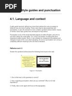 Unit 4 .-Style Guides and Punctuation 4.1. Language and Context