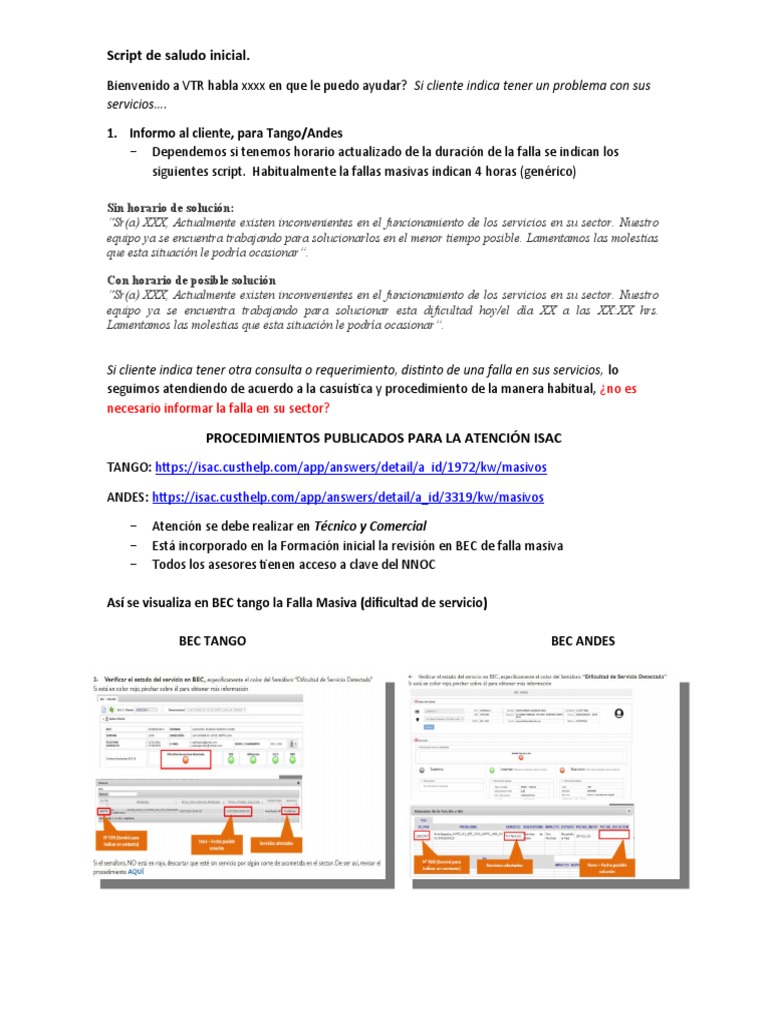 Script De Saludo Inicial Pdf