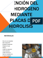 Obtención Del Gas Hidrogeno Mediante Placas de Hidrolisis