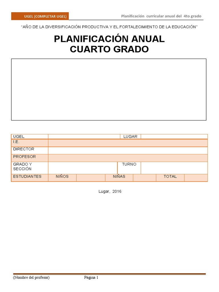 4 Planificacion Anual de Cuarto Grado | PDF | Bailes | eucaristía