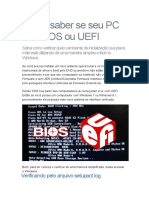 Como verificar se seu PC usa BIOS ou UEFI