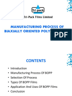 Manufacturing Process of Biaxially Oriented Polypropylene Films (BOPP