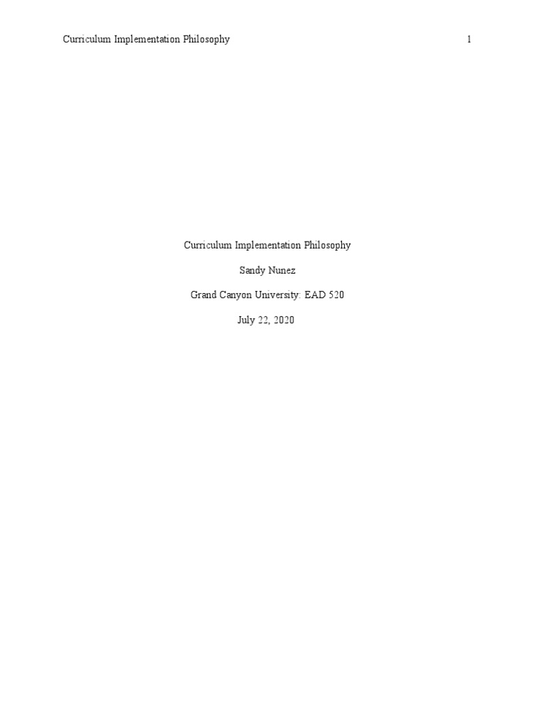 Curriculum Implementation Philosophy Guide | PDF | Curriculum ...