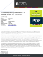 Statutory Interpretation: An Introduction For Students (Ebook)