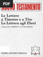 J. Jeremías. H Strathmann. Le Lettere A Timoteo e A Tito. La Lettera Agli Ebrei PDF