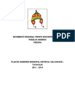 Plan de gobierno municipal distrital Salcahuasi-Tayacaja 2011-2014